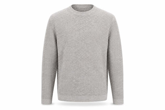 Topman Mens Grey Round Neck Cotton Pullover Jumper Size S Long Sleeve
