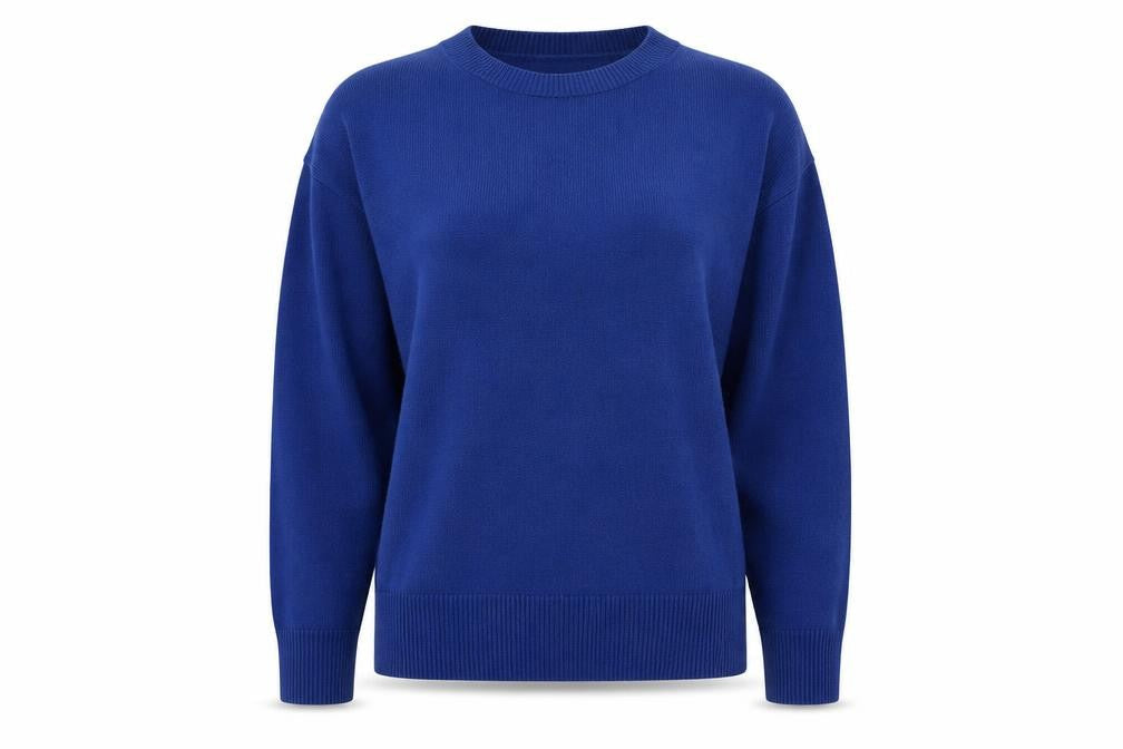 Gap Womens Blue Round Neck Nylon Pullover Jumper Size S