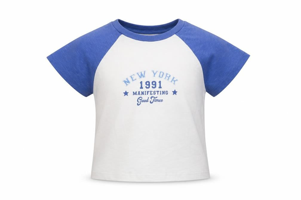 Marks & Spencer Girls White 100% Cotton Basic T-Shirt Size 6-7 Years Round Neck Pullover