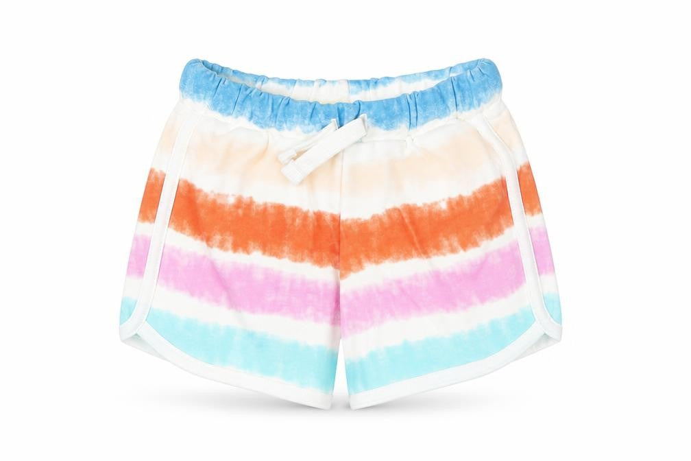 Marks & Spencer Girls Multicoloured Geometric 100% Cotton Bermuda Shorts Size 2-3 Years Regular Drawstring
