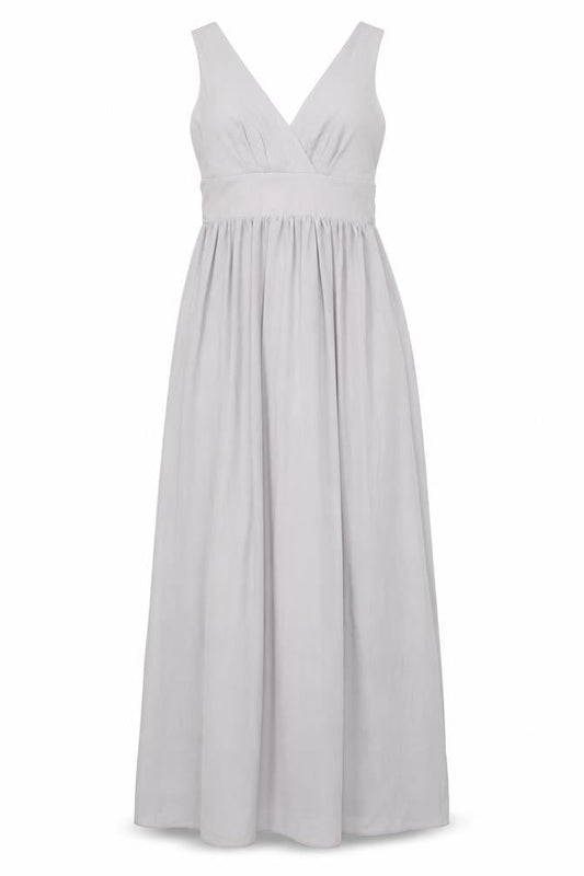 TFNC Womens Purple Polyester Maxi Size 8 V-Neck Zip - Tie