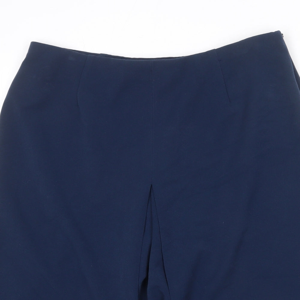 Artigiano Womens Blue Polyester Capri Trousers Size 18 L20 in Regular Zip
