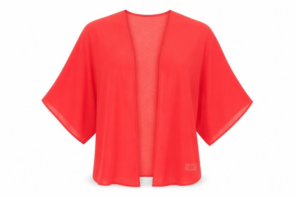 Phase Eight Womens Red Polyester Basic Blouse Size M V-Neck - Kimono