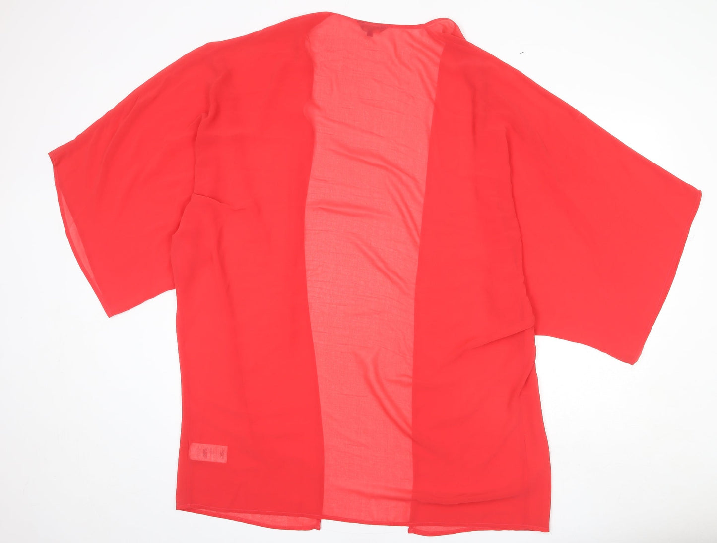Phase Eight Womens Red Polyester Basic Blouse Size M V-Neck - Kimono