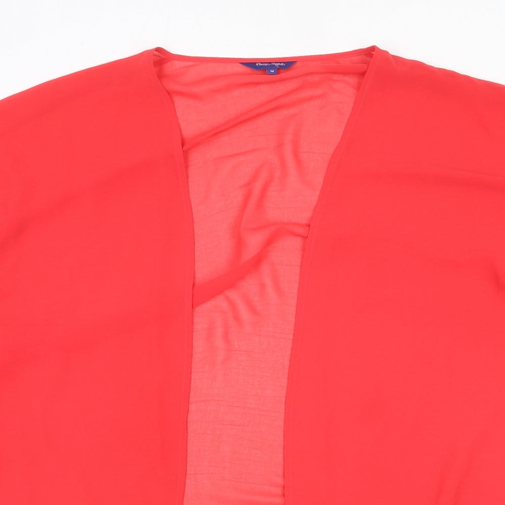 Phase Eight Womens Red Polyester Basic Blouse Size M V-Neck - Kimono