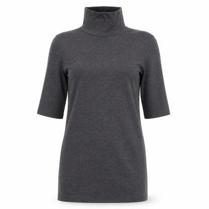 Zara Womens Grey Cotton Sheath Size S High Neck Pullover