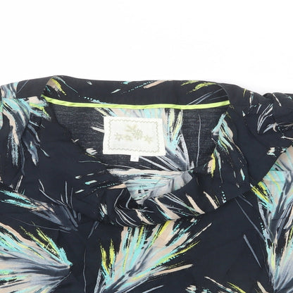 RJR.John Rocha Womens Black Geometric Polyester Basic Blouse Size 18 Cowl Neck - Cropped