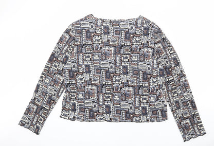 Berkertex Womens Multicoloured Geometric Polyester Basic Blouse Size 20 V-Neck