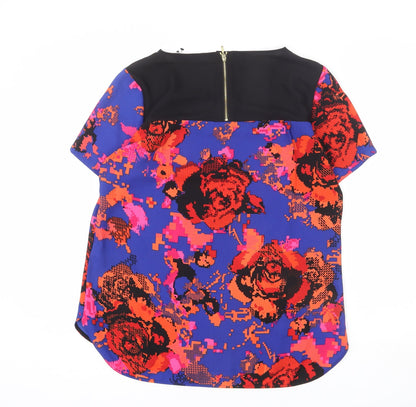 Marks & Spencer Womens Multicoloured Polyester Basic Blouse Size 12 Round Neck