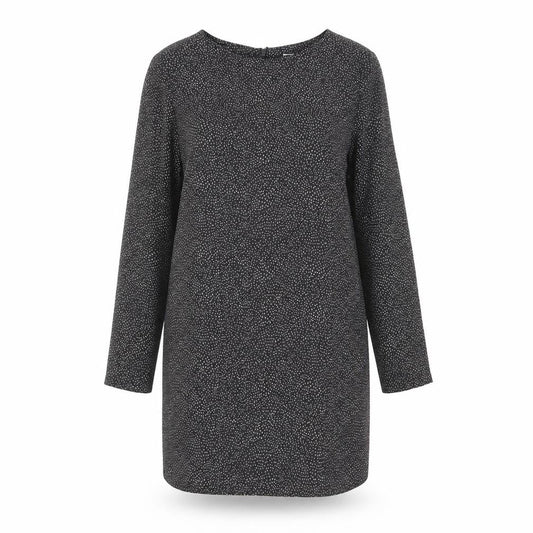 H&M Womens Grey Polka Dot Polyester Sheath Size 6 Round Neck Zip