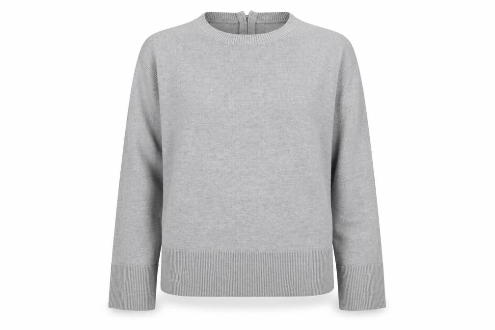H&M Womens Grey Round Neck Polyester Pullover Jumper Size L