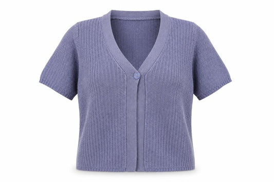 EWM Womens Blue V-Neck Acrylic Cardigan Jumper Size 14 - Size 14-16