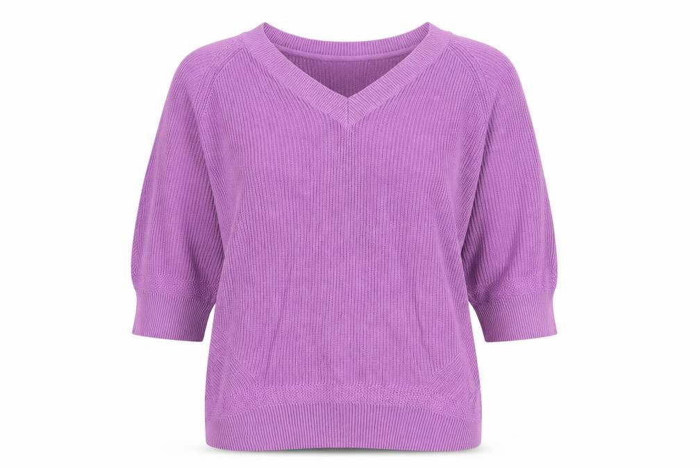 VERO MODA Womens Purple Round Neck Viscose Pullover Jumper Size M