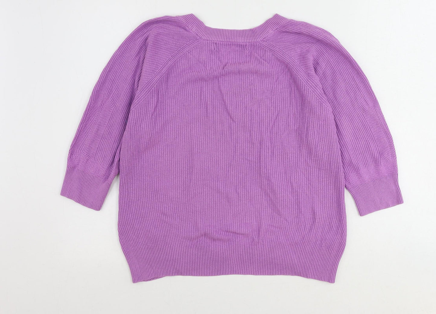 VERO MODA Womens Purple Round Neck Viscose Pullover Jumper Size M