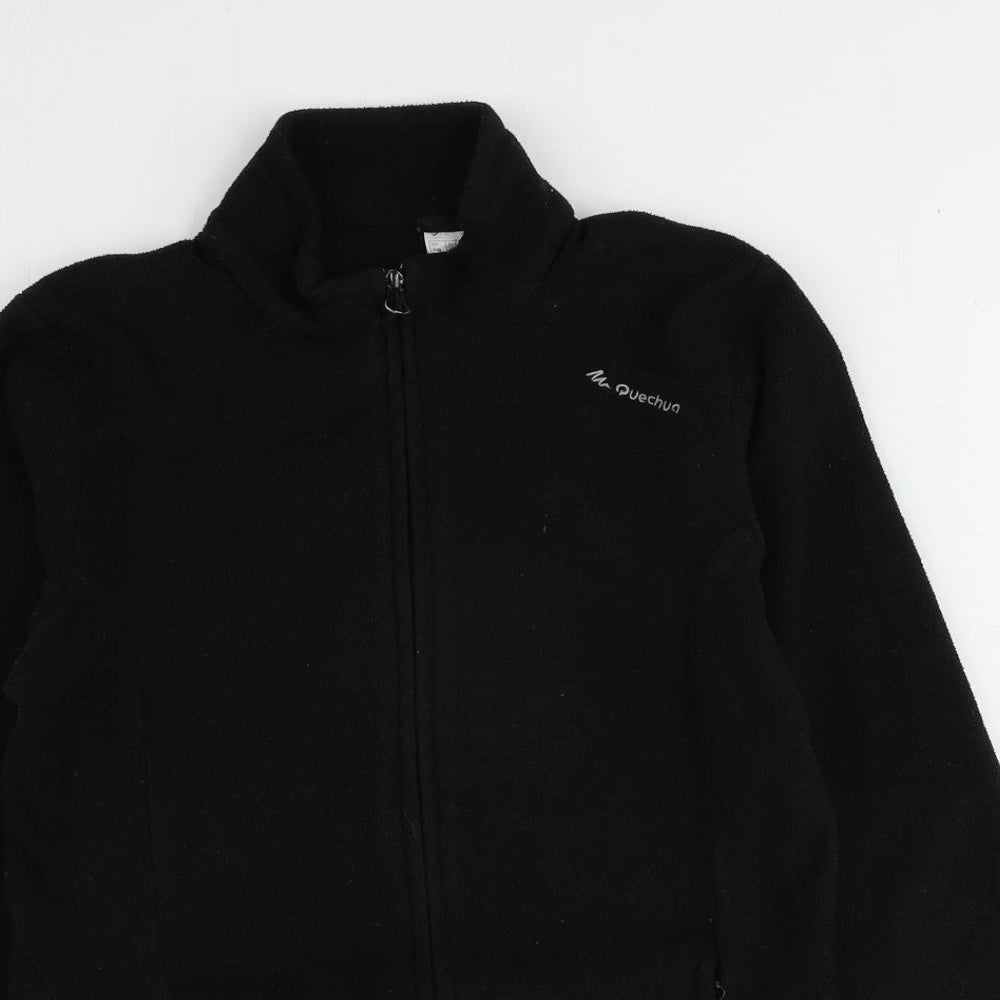 Quechua Womens Black Jacket Size XS Zip - Quarter-Zip