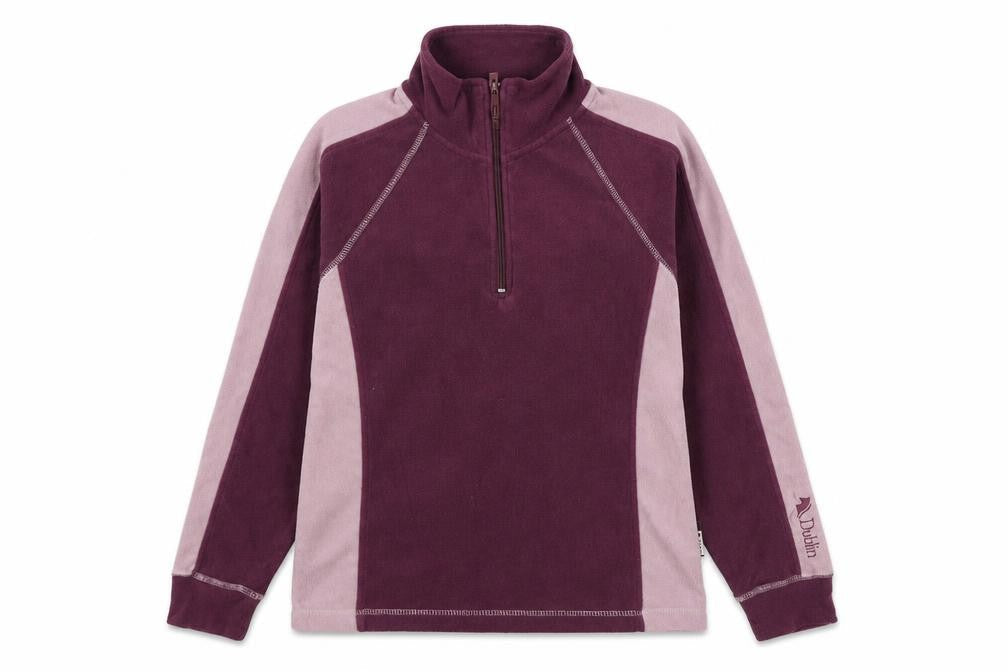 Dublin Womens Purple Polyester Pullover Sweatshirt Size M Zip - Quarter-Zip