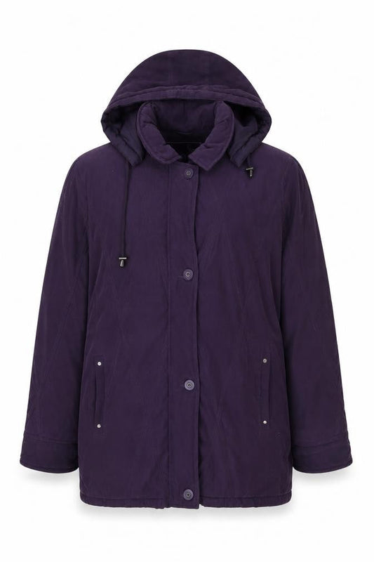 Bonmarché Womens Purple Jacket Size L Zip