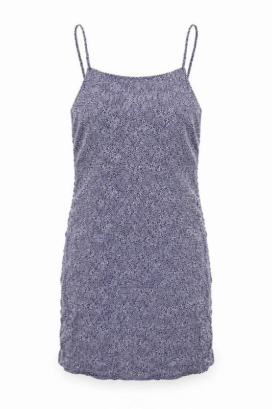 Cooperative Womens Blue Floral Viscose Mini Size XS Square Neck Zip