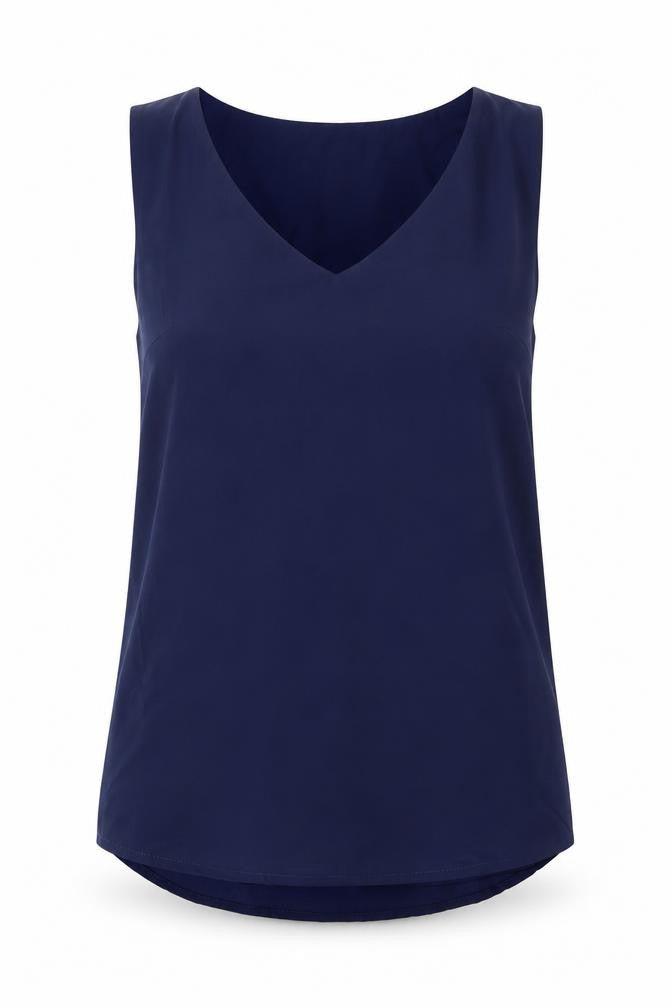 Oasis Womens Blue Polyester Basic Tank Size 6 Round Neck