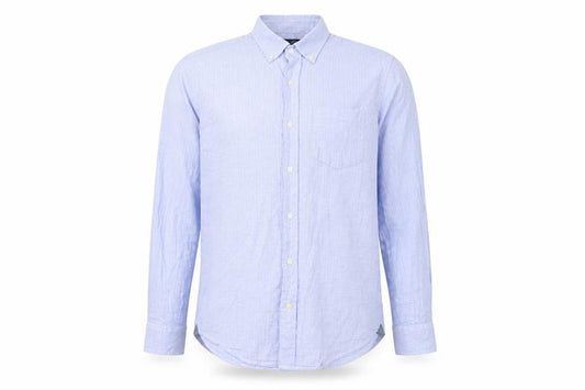 Gap Mens Blue Cotton Button-Up Size M Collared Button - Pocket