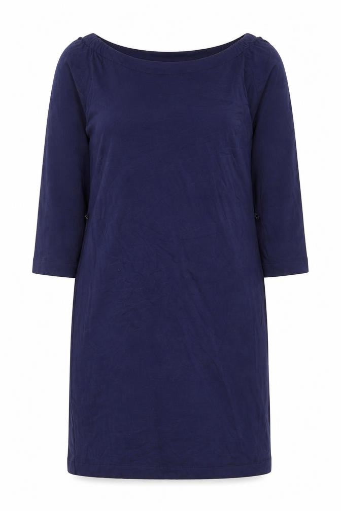 Mango Womens Blue Viscose Shift Size L Off the Shoulder Pullover