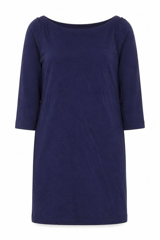 Mango Womens Blue Viscose Shift Size L Off the Shoulder Pullover