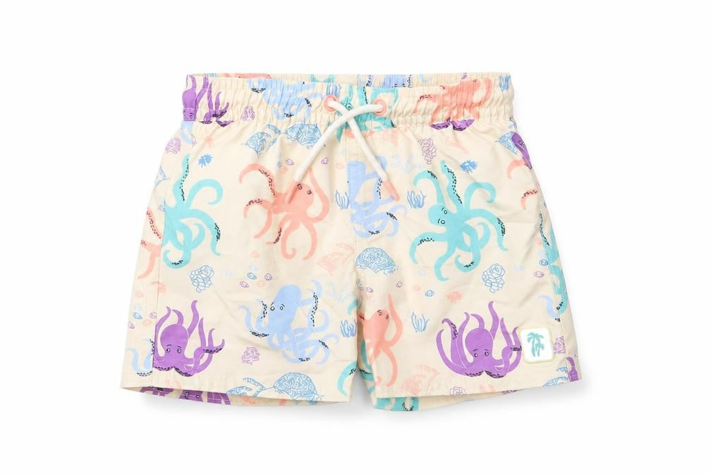 Marks & Spencer Baby Multicoloured Geometric Polyester Cropped Trousers Size 12-18 Months Drawstring - Jellyfish, Swim Short
