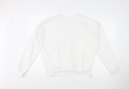 Preloved Disney Womens White Round Neck Polyester Pullover Jumper Size M - Winnie the Pooh - Back