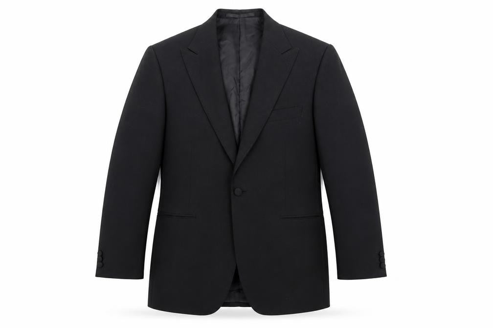Steegan Mens Black Polyester Jacket Suit Jacket Size 38 Regular