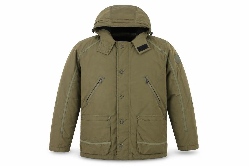 Strellson Mens Green Rain Coat Coat Size L Zip - Marks on front and back