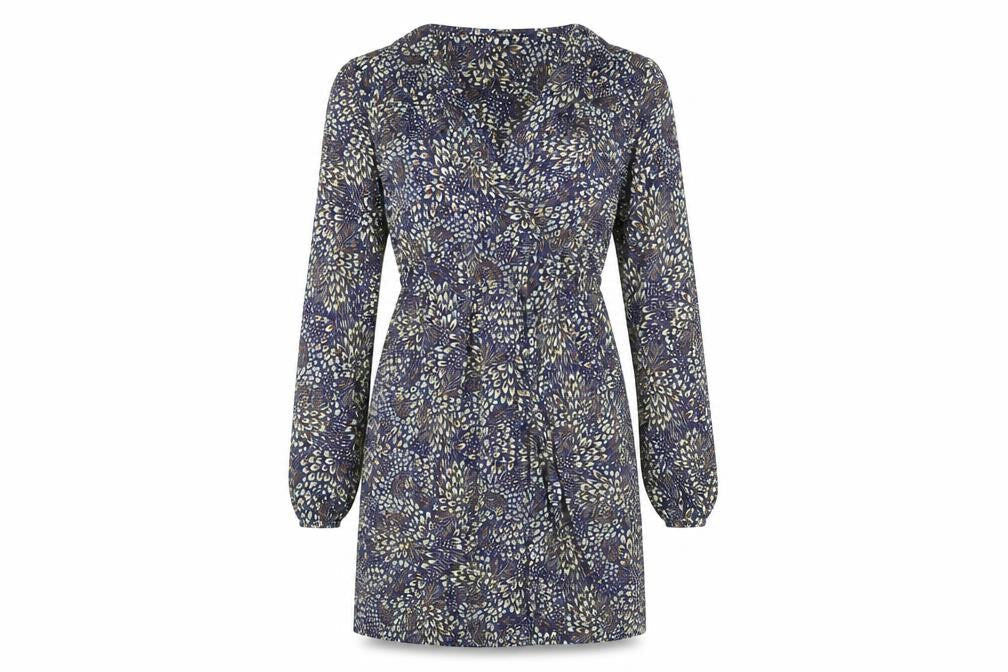 Autograph Womens Multicoloured Floral Viscose Mini Size 10 V-Neck Pullover