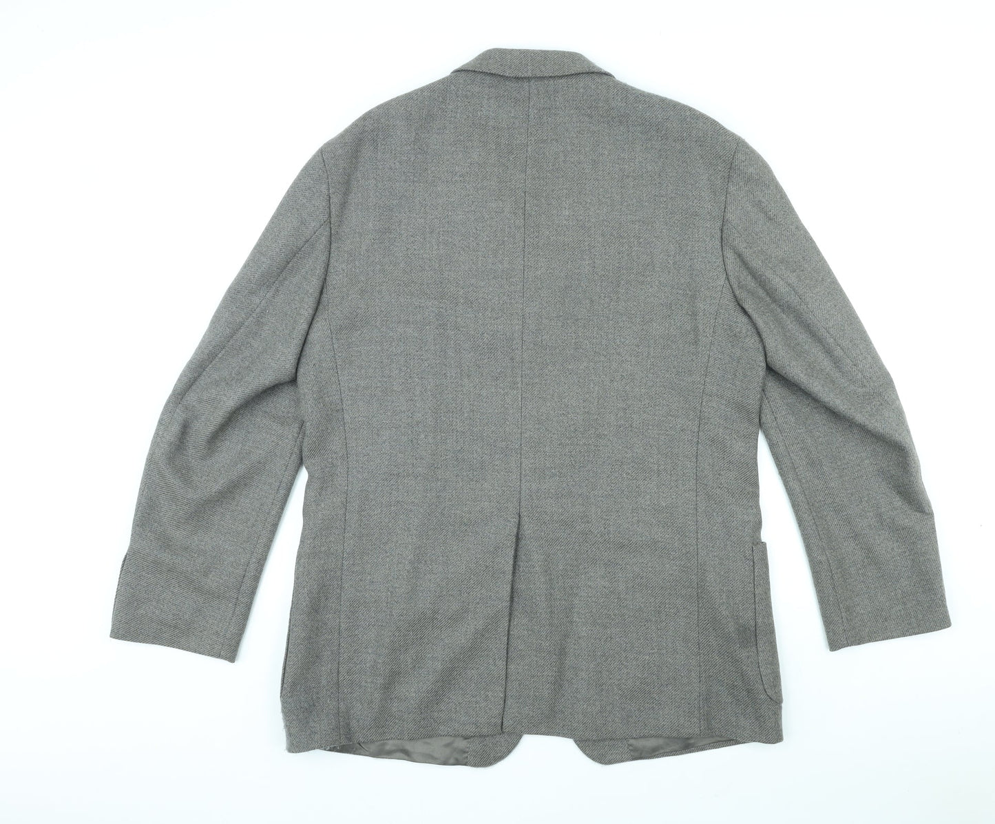 St Michael Mens Grey Wool Jacket Suit Jacket Size M Regular - Vintage