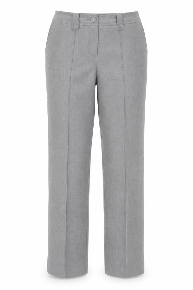 Epilogue Womens Grey Polyester Trousers Size 10 L30 in Regular Zip