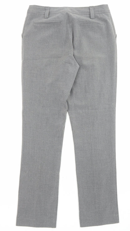 Epilogue Womens Grey Polyester Trousers Size 10 L30 in Regular Zip