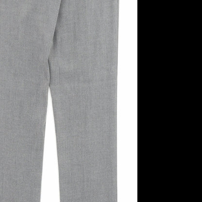 Epilogue Womens Grey Polyester Trousers Size 10 L30 in Regular Zip