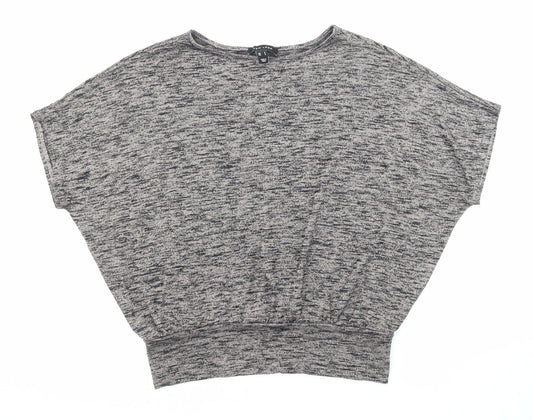 New Look Womens Black Boat Neck Acrylic Pullover Jumper Size S