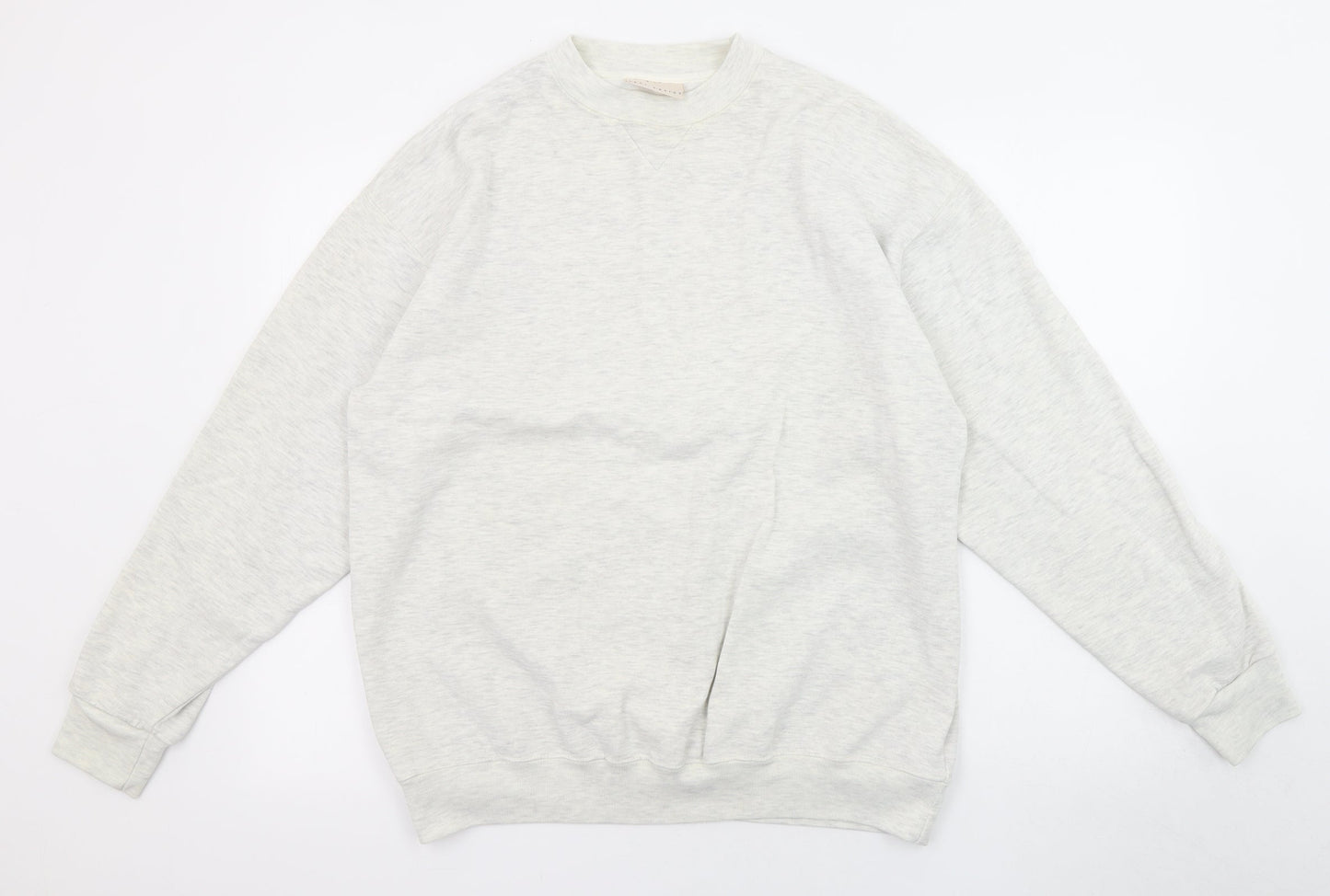 Best Basics Womens Grey Cotton Pullover Sweatshirt Size M Pullover