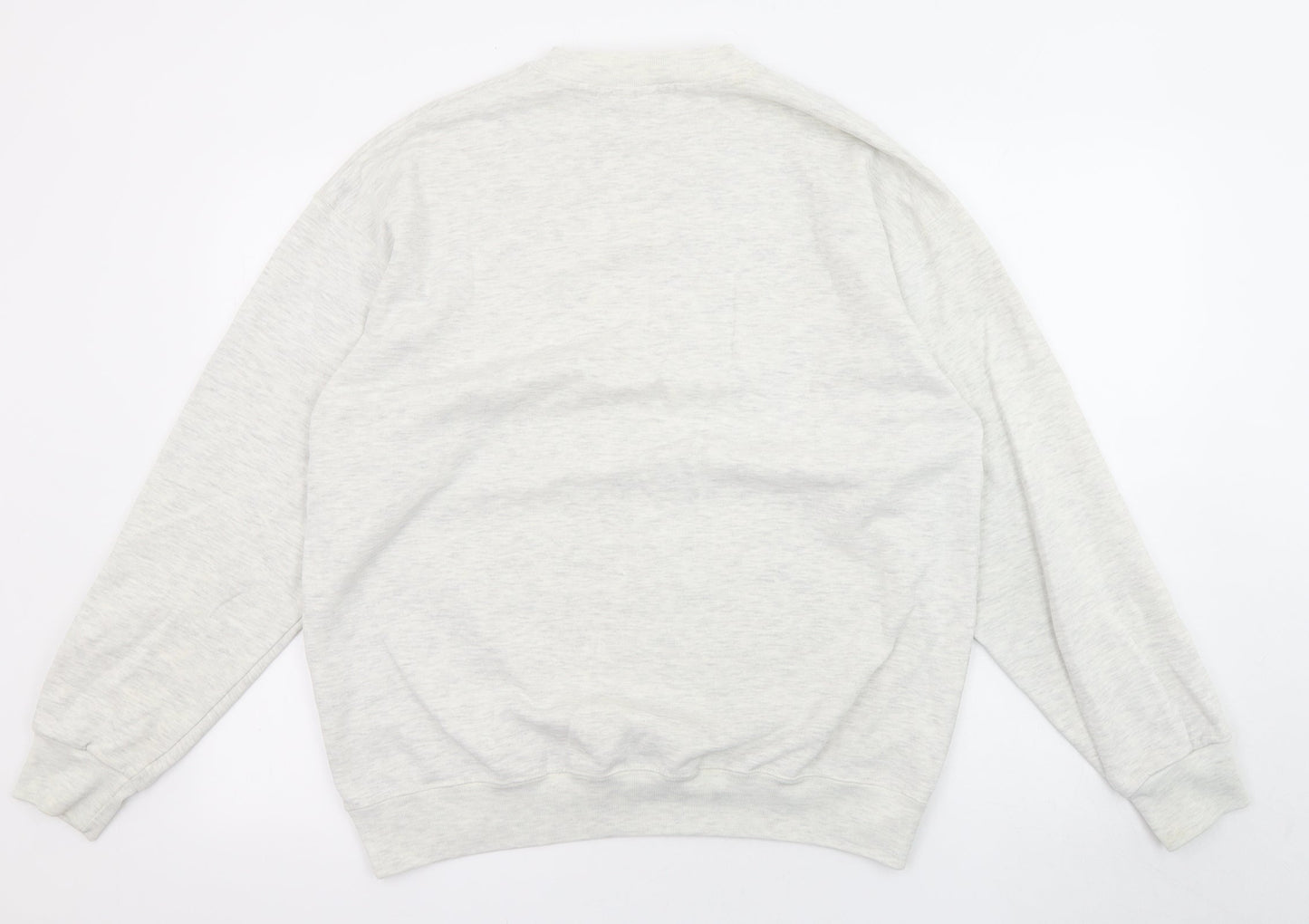 Best Basics Womens Grey Cotton Pullover Sweatshirt Size M Pullover