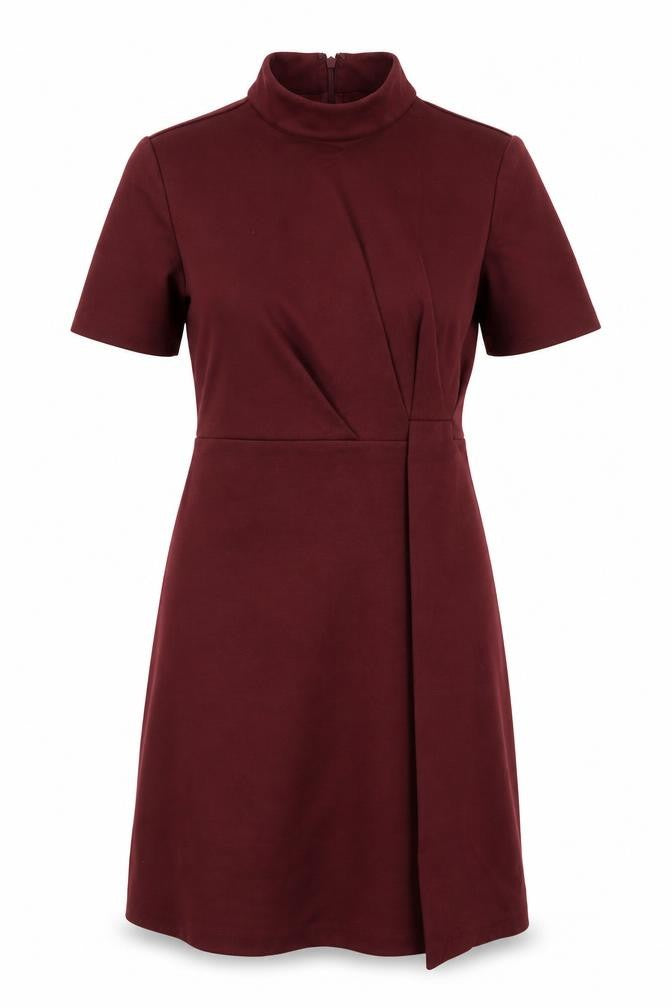 Warehouse Womens Red Viscose A-Line Size 10 Halter Zip