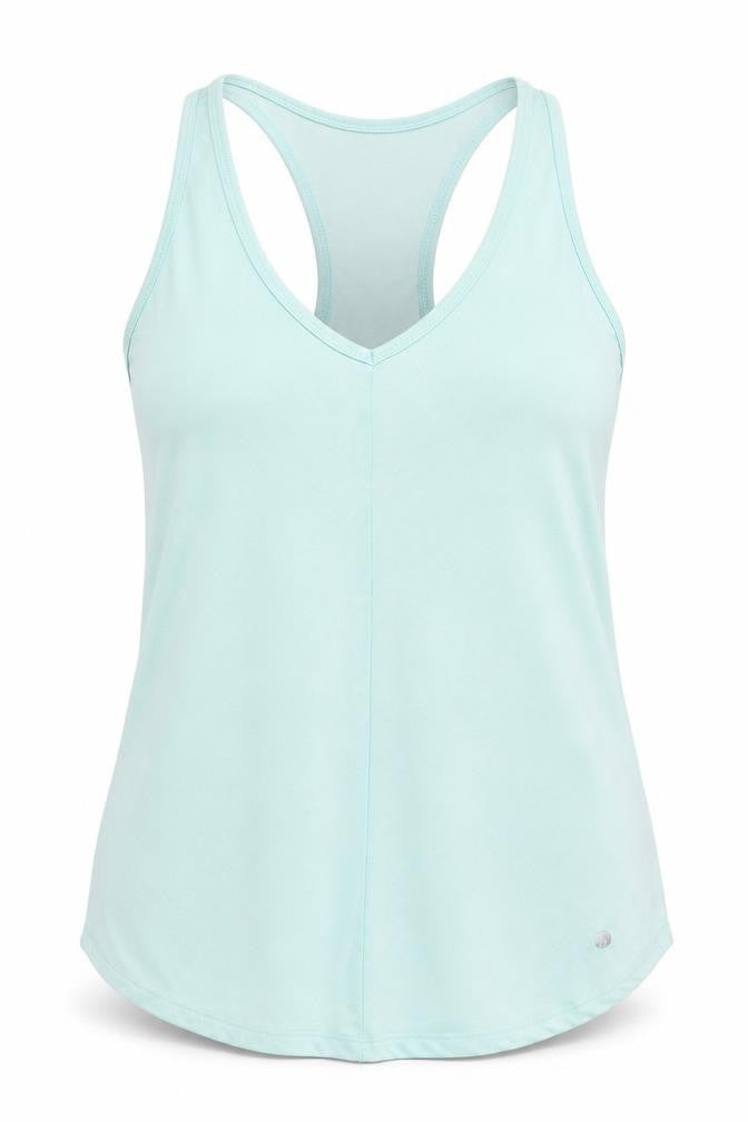 Bally Womens Blue Polyester Basic Tank Size M V-Neck Pullover
