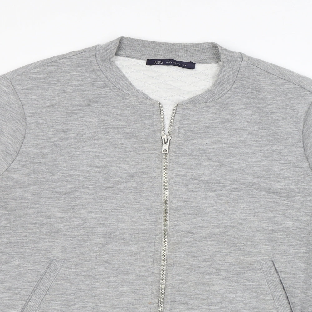 Marks and Spencer Womens Grey Jacket Size 12 Zip
