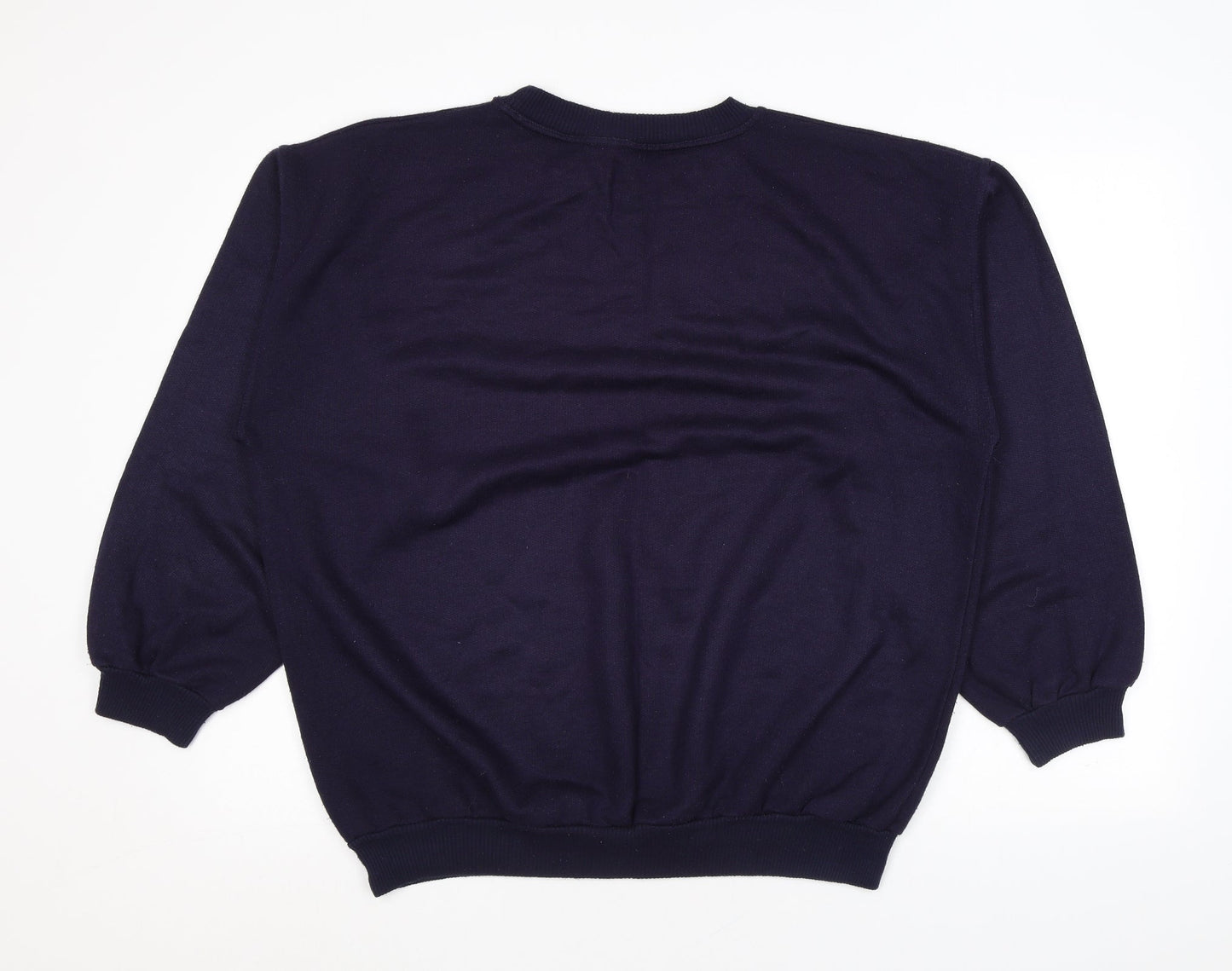 C&A Mens Blue Acrylic Pullover Sweatshirt Size L