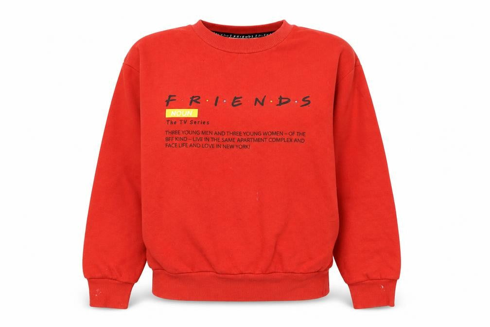 FRIENDS Womens Red Polyester Pullover Sweatshirt Size XS Pullover - Friends TV Series