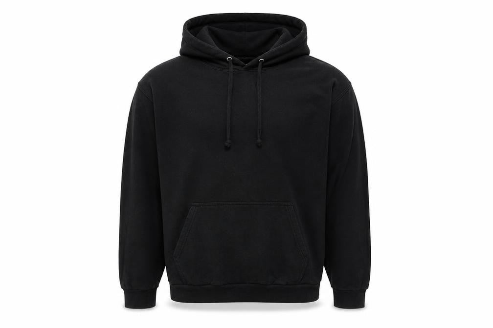 Stars & Stripes Mens Black Polyester Pullover Hoodie Size L - Disco