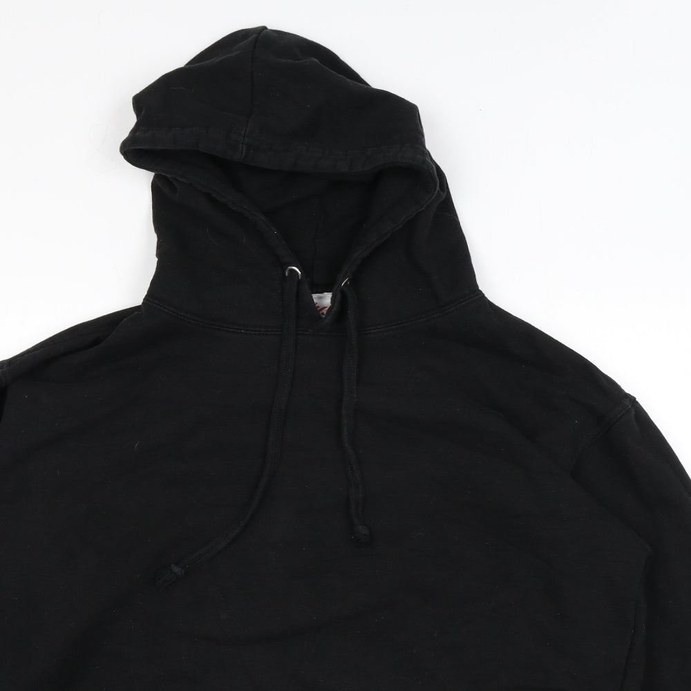 Stars & Stripes Mens Black Polyester Pullover Hoodie Size L - Disco