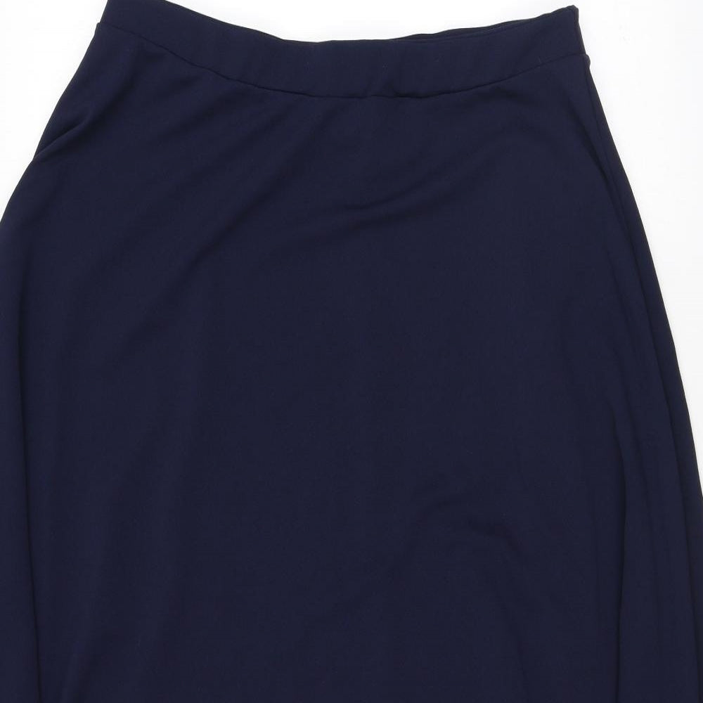 Yours Womens Blue Polyester Swing Skirt Size 16 - Asymmetric
