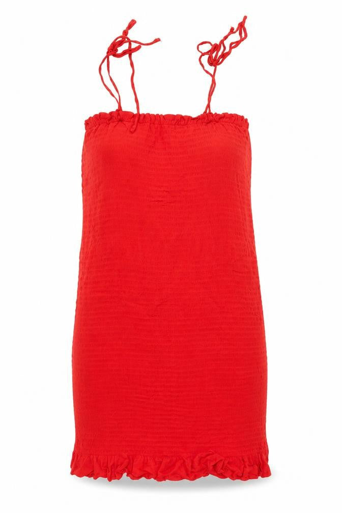Kendall And Kylie Womens Red Rayon Bodycon Size S Square Neck Pullover - Shirred
