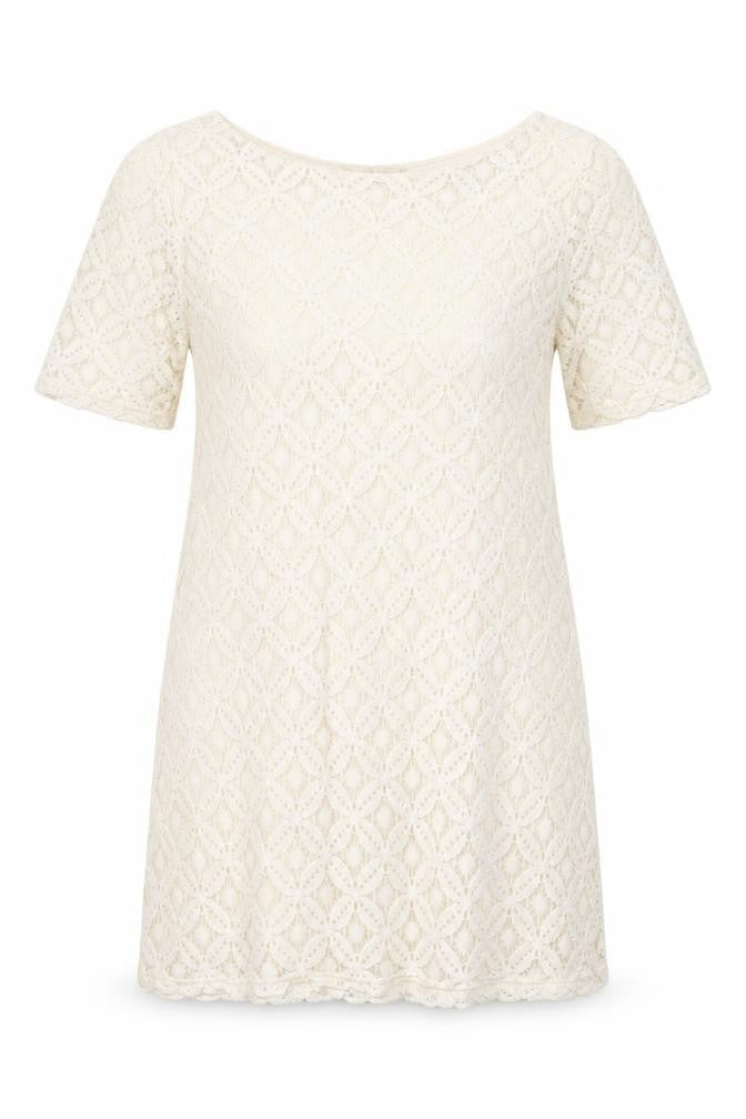NEXT Womens Ivory Cotton Mini Size 10 Round Neck Pullover