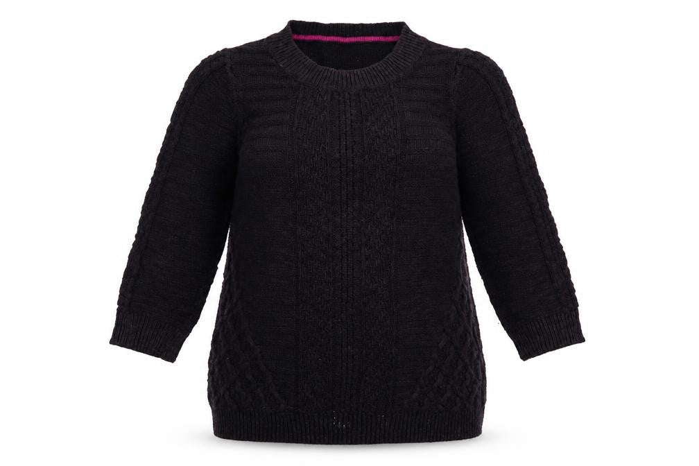 Marks & Spencer Womens Purple Round Neck Acrylic Pullover Jumper Size 14
