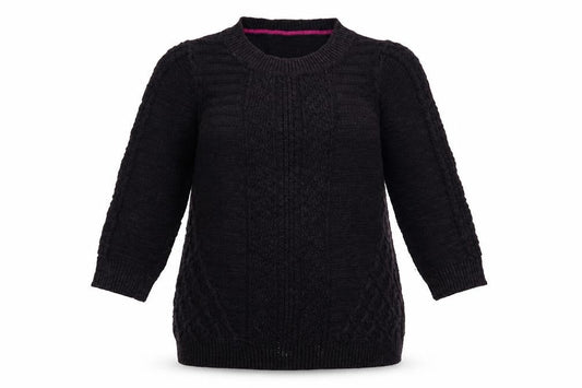 Marks & Spencer Womens Purple Round Neck Acrylic Pullover Jumper Size 14